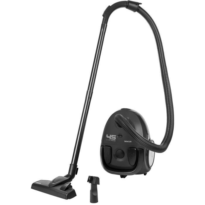 Sleepluchtzuiger met zak - Sencor - SVC 45BK-EUE3 - ECO Motor 850 W - 79 dBA - 1,5 L - Zwart
