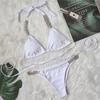 Bikini Bandage Cross Solid Diamond Swimsuit Sexy Women's Swimsuit