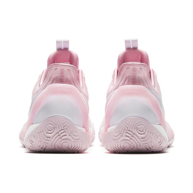 Anta Three Point Rain1.0 Basketball Shoes Men's Low Top White/Pink 912321102S-3