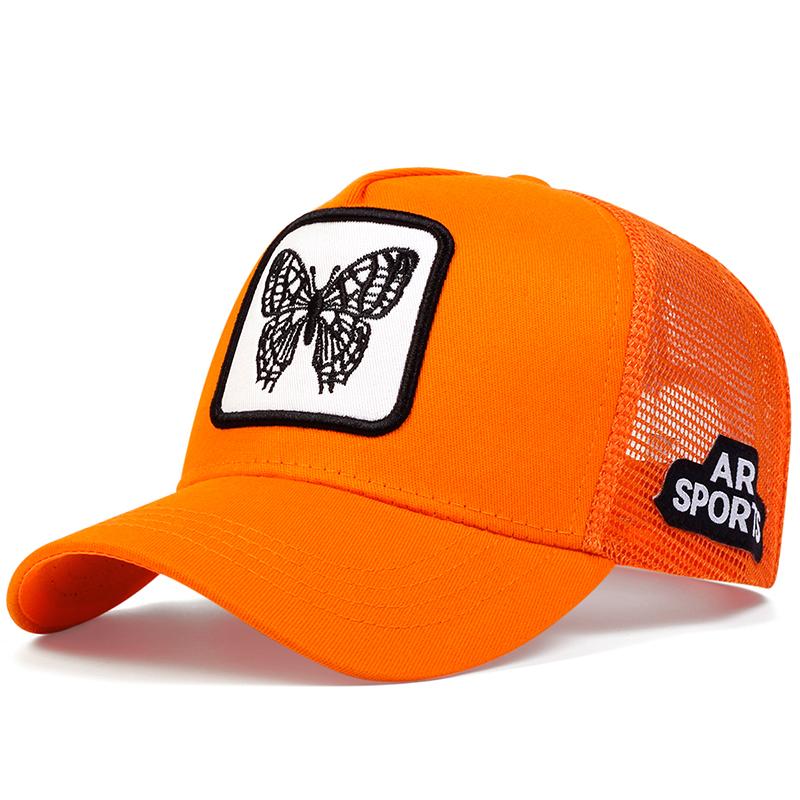 Unisex Butterfly Embroidery Baseball Net Caps Spring And Summer Outdoor Adjustable Casual Hats Sunscreen Hat
