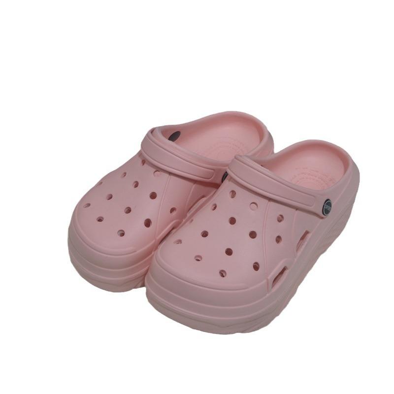 Thick Soled Perforated Shoes, Beach Shoes, Fashionable Shoes, Indoor Home Slippers