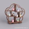 Vintage Bogu Rack Cartoon Mini Colored Birds Doll House Plum Blossom Display Rack Resin Crafts Animal Toys