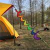 Garden Wind Spinners Rainbow Twirler Winder Bunting Outdoor Hanging Decorations Camping Accessories for Yard Forest Ornaments