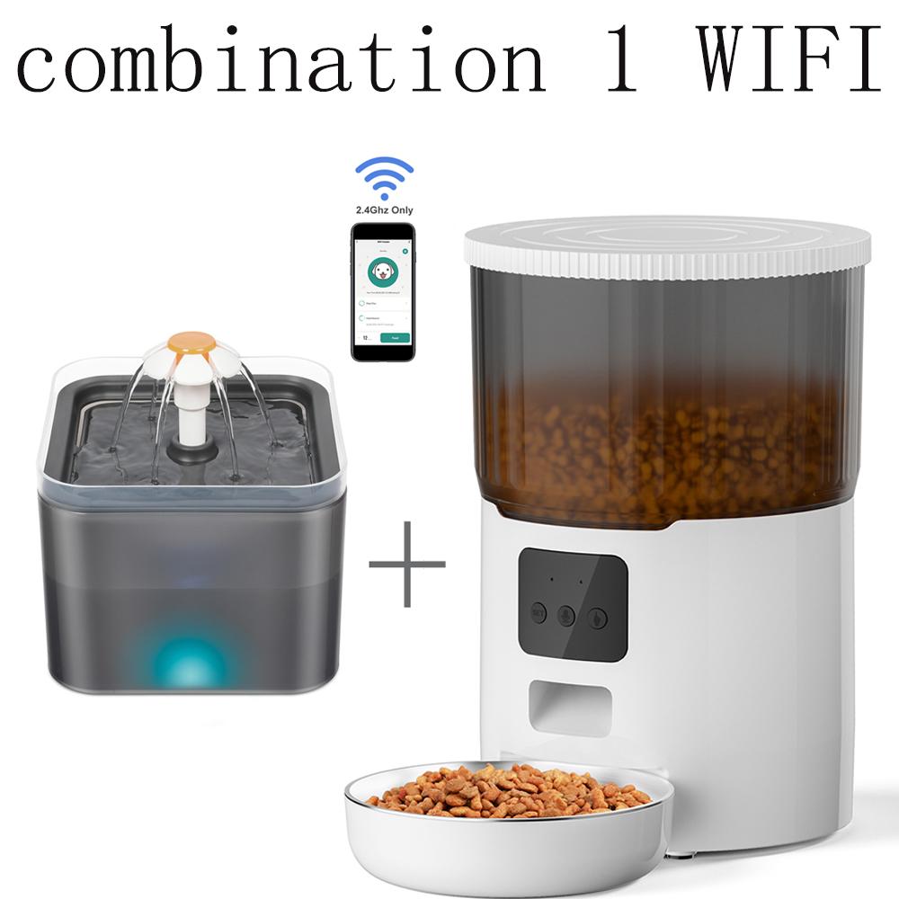 For 4L Pet Feeder  Automatic Dog Food Dispenser Smart Cat Feeder 2L Cat Automatic Drinking Fountain Dog Water Feeder