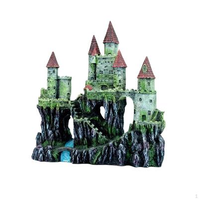 Harzschloss Dekoration Detailliertes Aquarium Realistisch für Aquascaping Rq139a