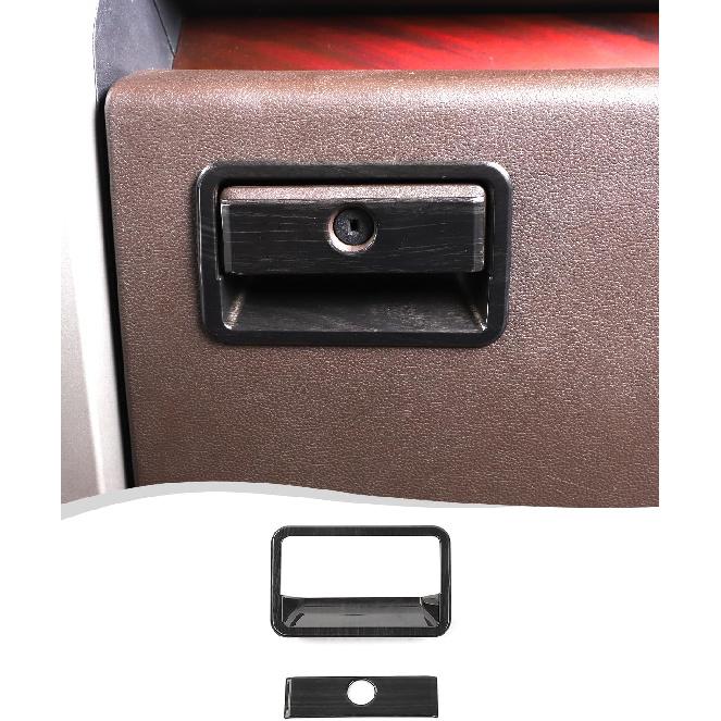

Voodonala for Ford F150 2015-2020 Carbon Fiber Black Style Co-Pilot Organizer Storage Box Control Cover for Ford F150 2015-2020 F250 F350(2Pcs,ABS) Black Wood Grain