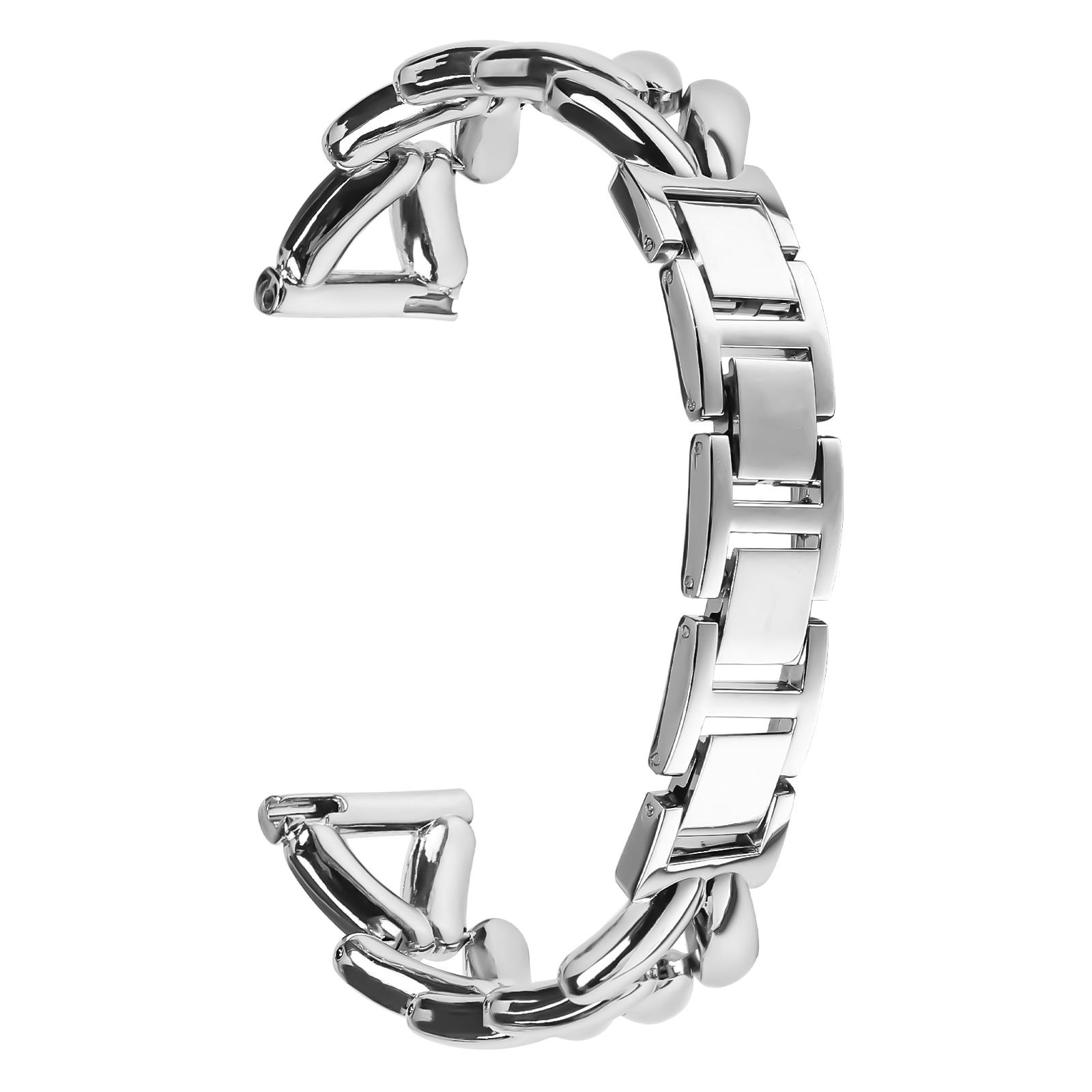 

Zinc Alloy Watch Band for Garmin Forerunner 55/Garmin Venu Twisted Metal Watch Strap Replacement Silver