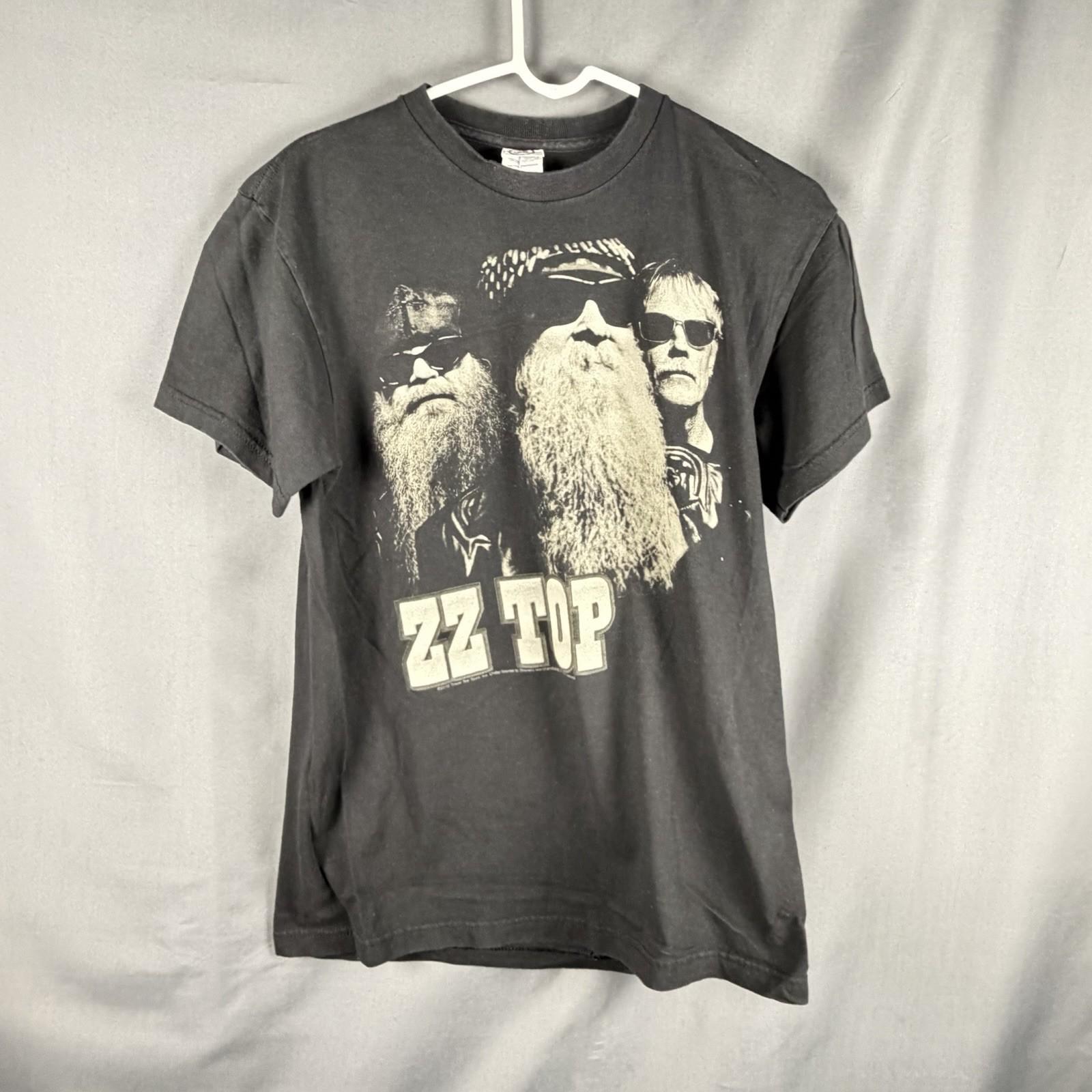 ZZ Top T Shirt Mens Medium Black Band 2012 Tour Double Sided Graphic Biker Delta Unisex T-Shirt S