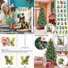 Dinosaur Christmas Countdown Calendar With Acrylic Dinosaur Figurines For Holiday Decor