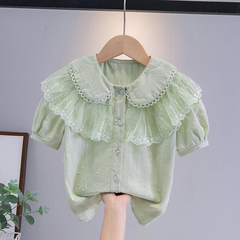 

Детская футболка с коротким рукавом, студенческая, в стиле колледжа, топ, футболка с кукольным воротником, летняя футболка из 100% хлопка для девочки 140 белый