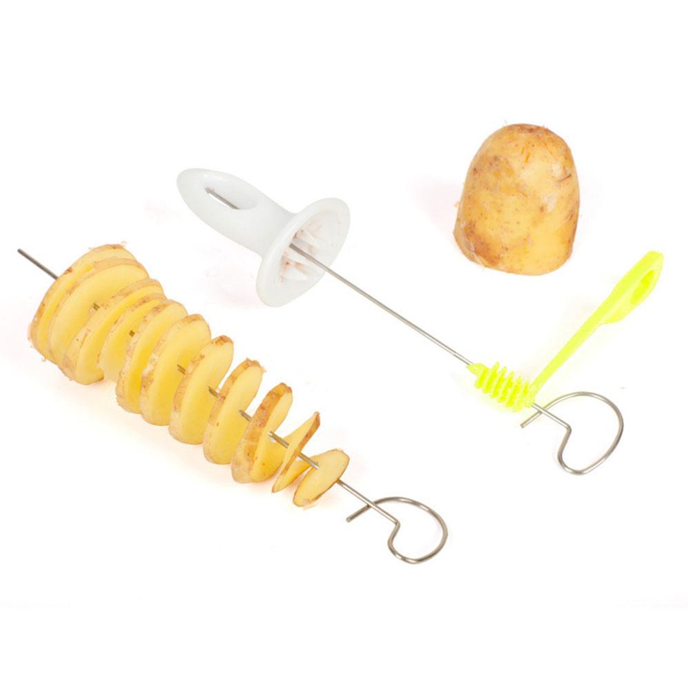 6Pcs Stainless Steel Spiralizer Set Multi-Functional Vegetable Cutter Perfect for Making Spiral Potatoes Carrots Kitchen Tool