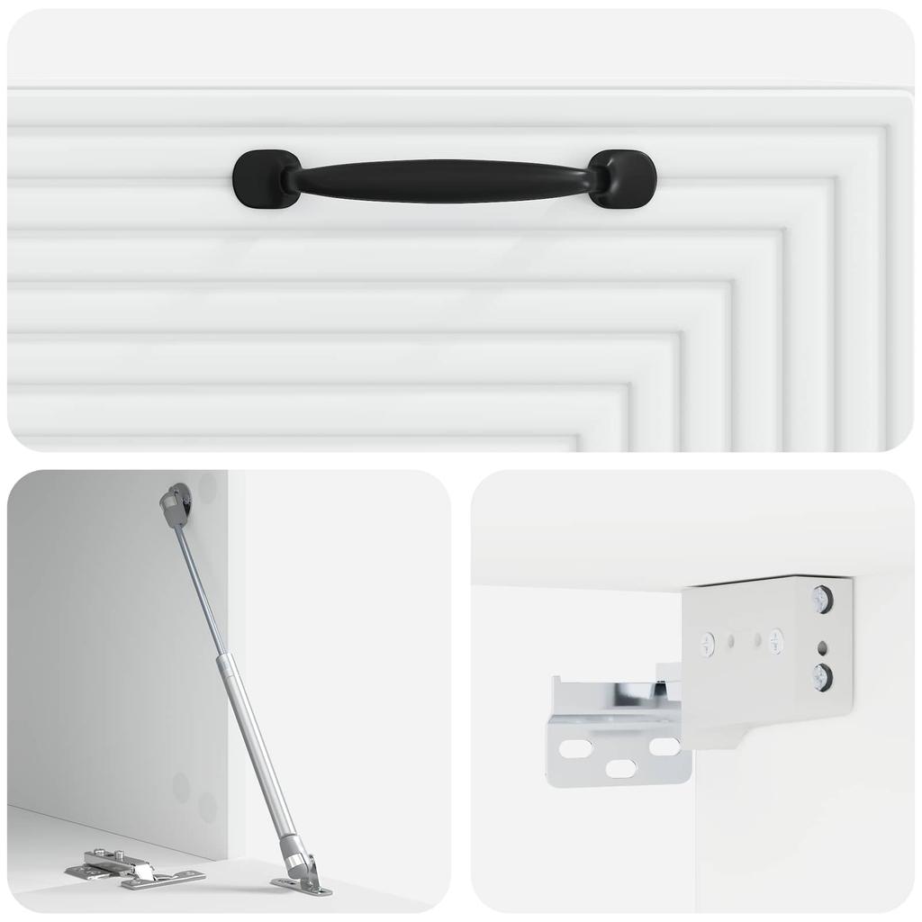 Wall Mounted TV Cabinet White 59.5 x 41 x 30 cm Particleboard