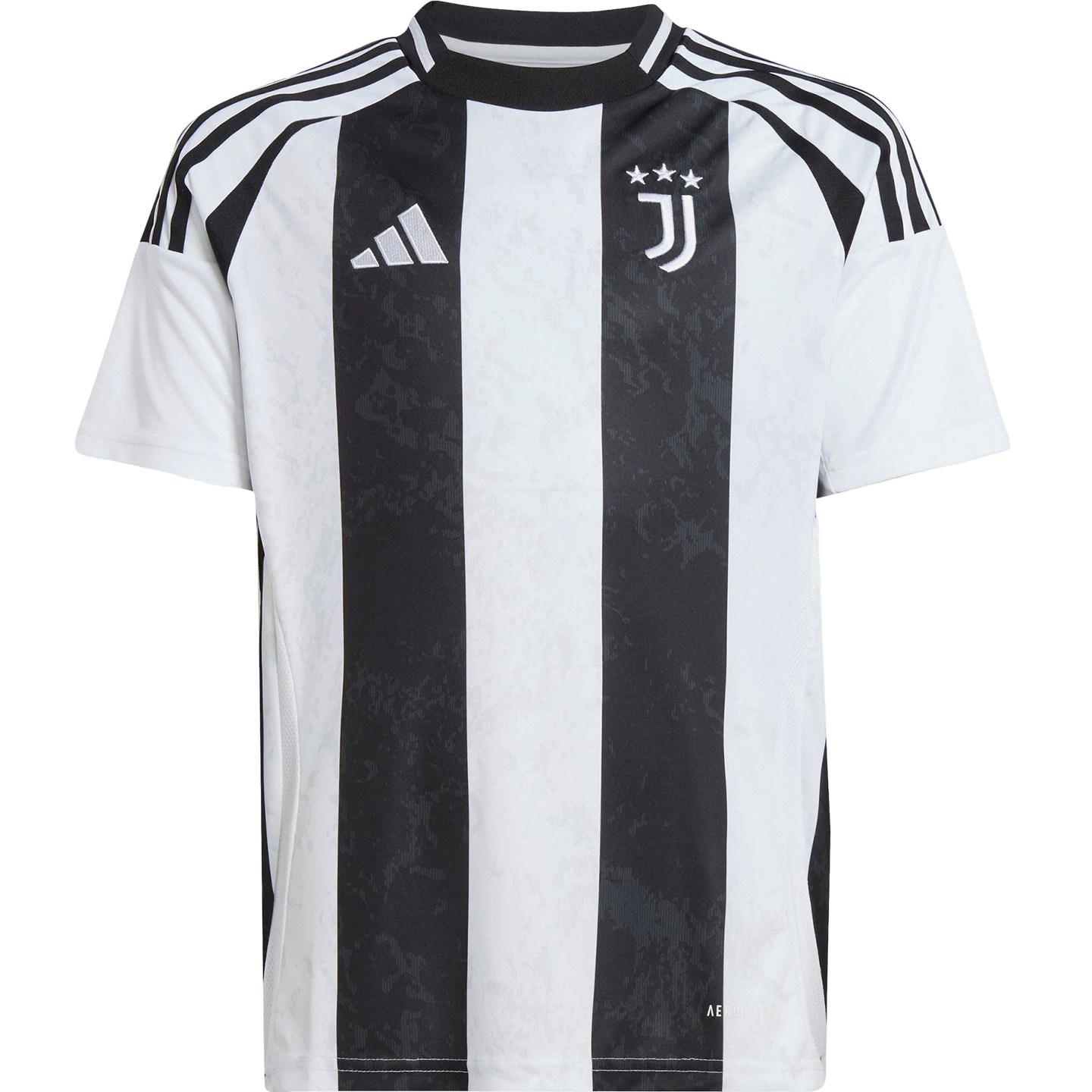Adidas JUVE H JSY Y Juventus Фанская версия Домашняя Детская Футбольная Рубашка с коротким рукавом IT3552 140