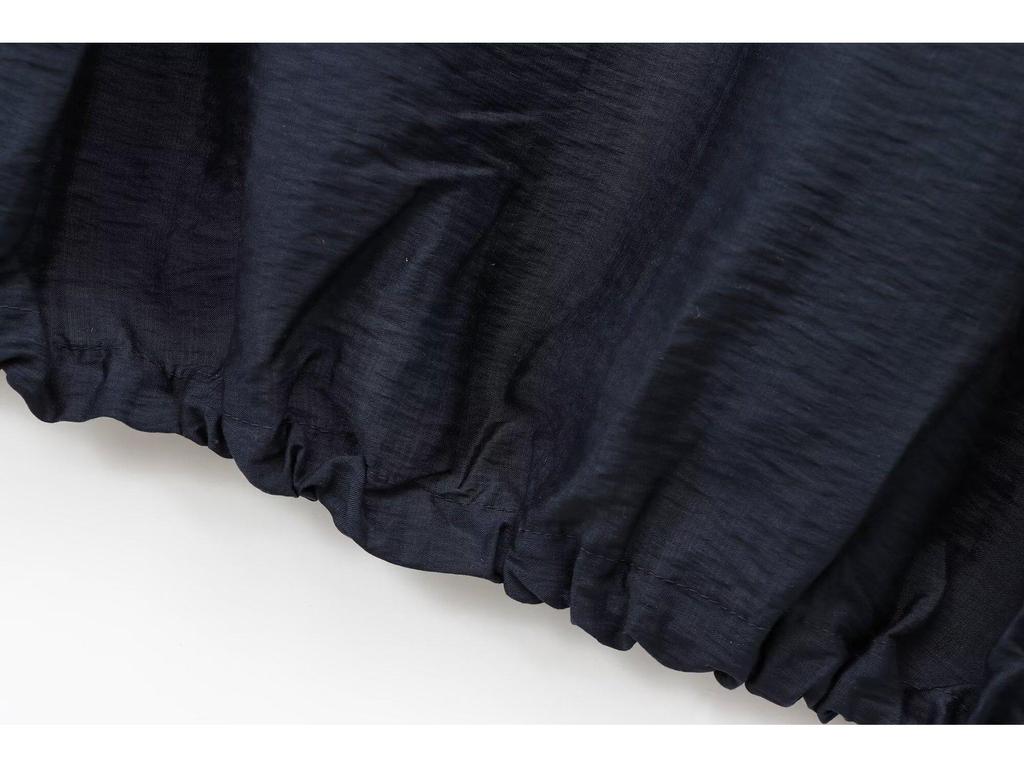 2024 Winter Women's European & American Style Pleated Satin Long Sleeve Shirt