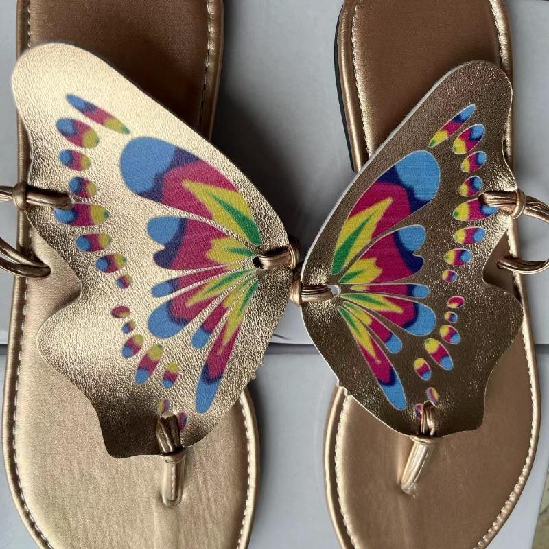 Fashion Versatile Soft Soled Shoes for Summer New Round Toe Flat Shoes Fashion and Simple Women's Sandals Lightweight Non Slip Slippers