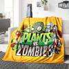 Plants Vs Zombies Flannel Blanket Super Soft Warm Cozy Blanket for Sofa Bed Office Travel All‑Season Home Decor Gift