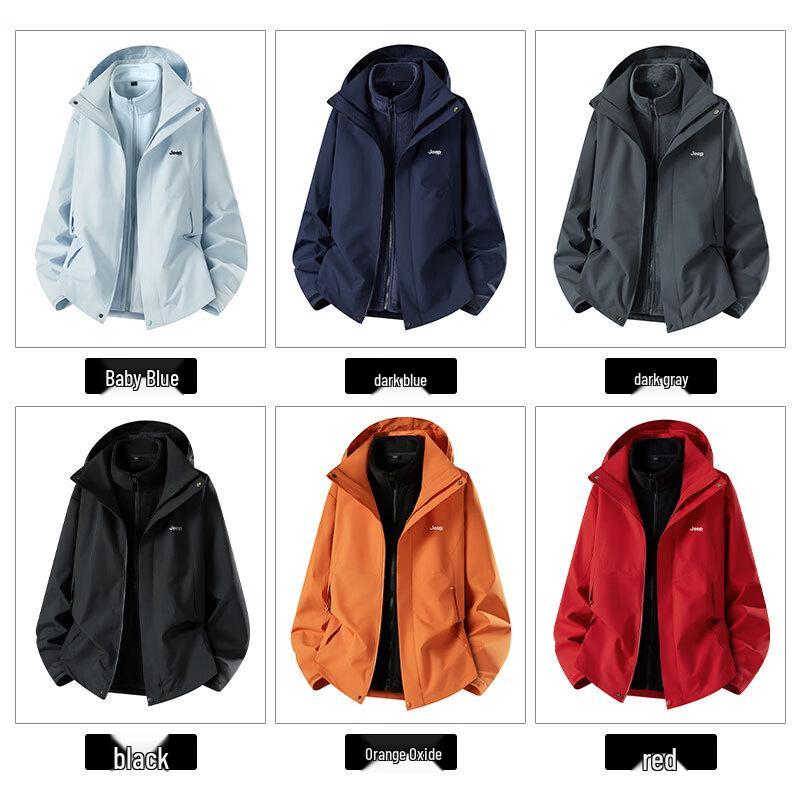 JEEP Men s 3-in-1 Outdoor Windproof Casual Jacket 7XL