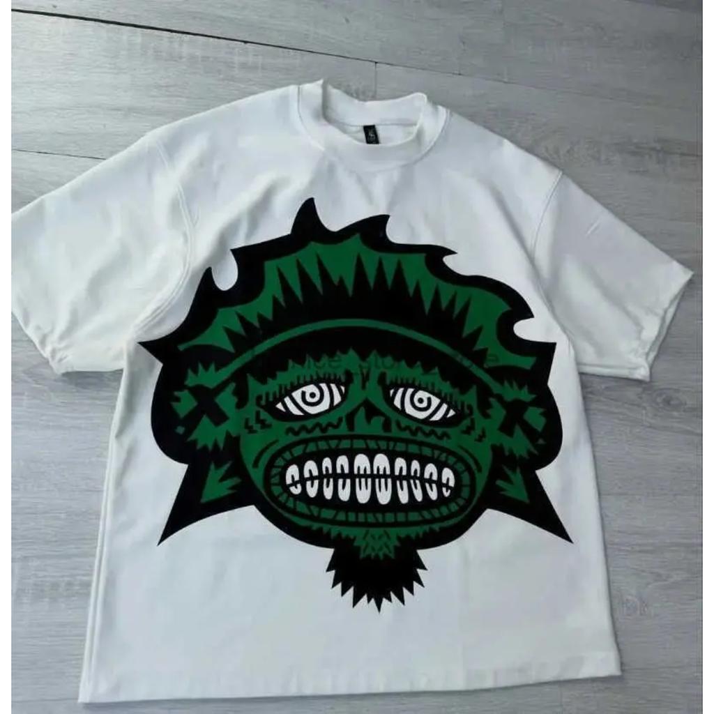 STREETRICH Y2k Harajuku Streetwear Men and Women Short Sleeved Fashion New Cartoon Print Design Shirt Retro Hip Hop Trend Oversized T-Shirt