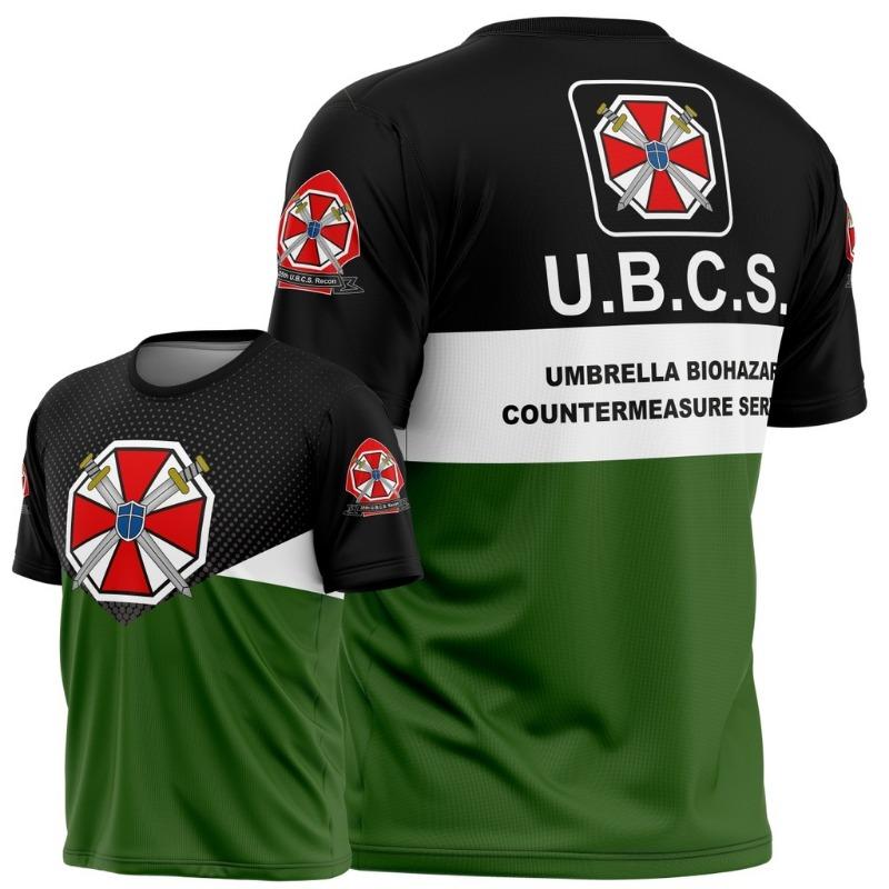 

3D Resident Evil U.B.C.S. T - Shirt - Black & Green Umbrella Biohazard S