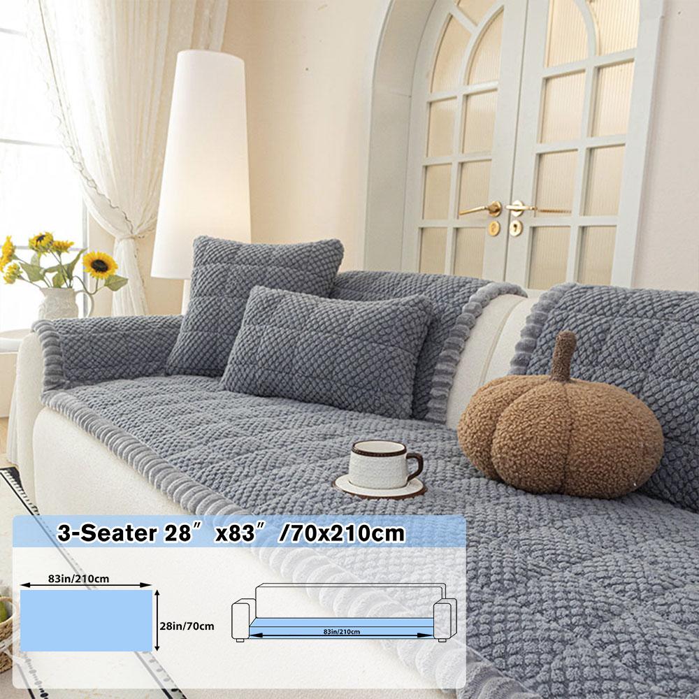 Sofa Pad, Shu, Textured Bubble Plush, Anti-Slip, Washable