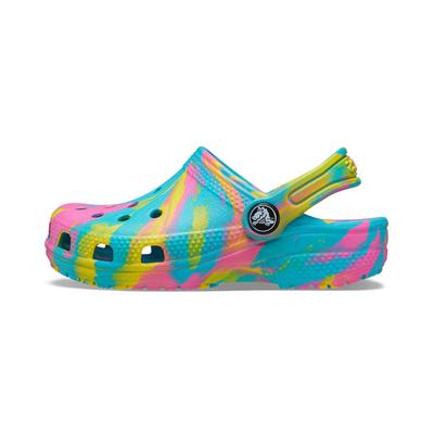 Zueco Clásico Zueco Mármolado Zapatos Cómodos y Casuales con Agujeros Estilo Infantil Azul