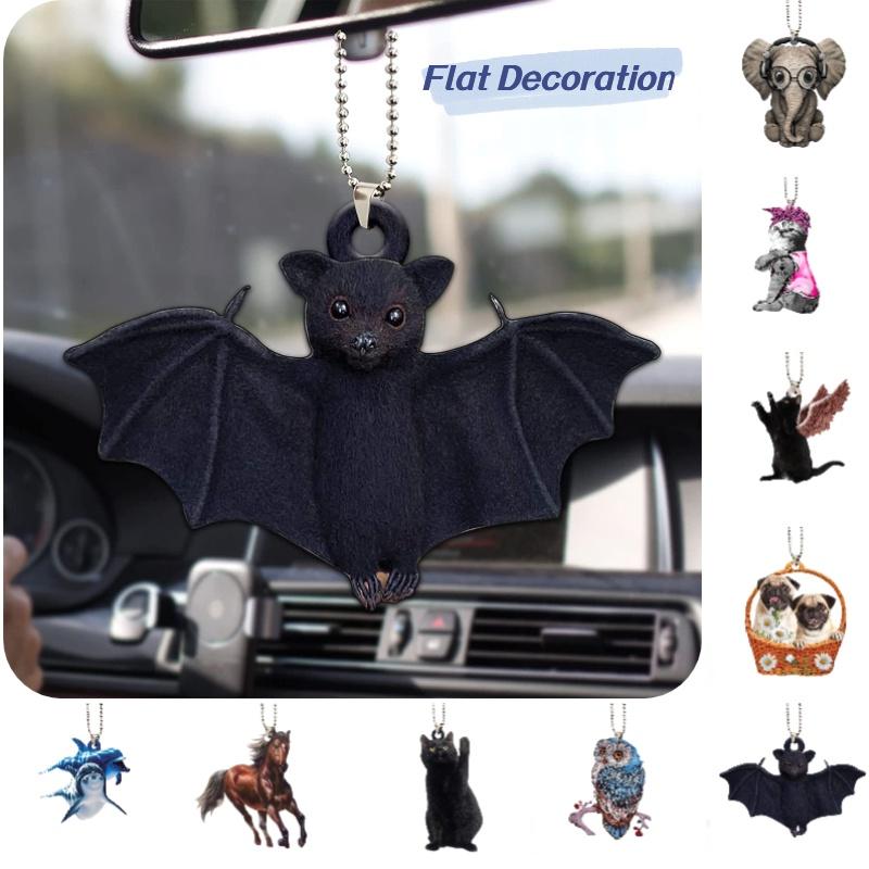 Creative Bat Black Cat Car Hanging Decoration Acrylic Cartoon Style Animal Shape