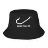 Benutzerdefinierter Angelhut Just Fish It für Damen/Unisex, Mode Sommer Outdoor Sonnenschutz Fischerhut