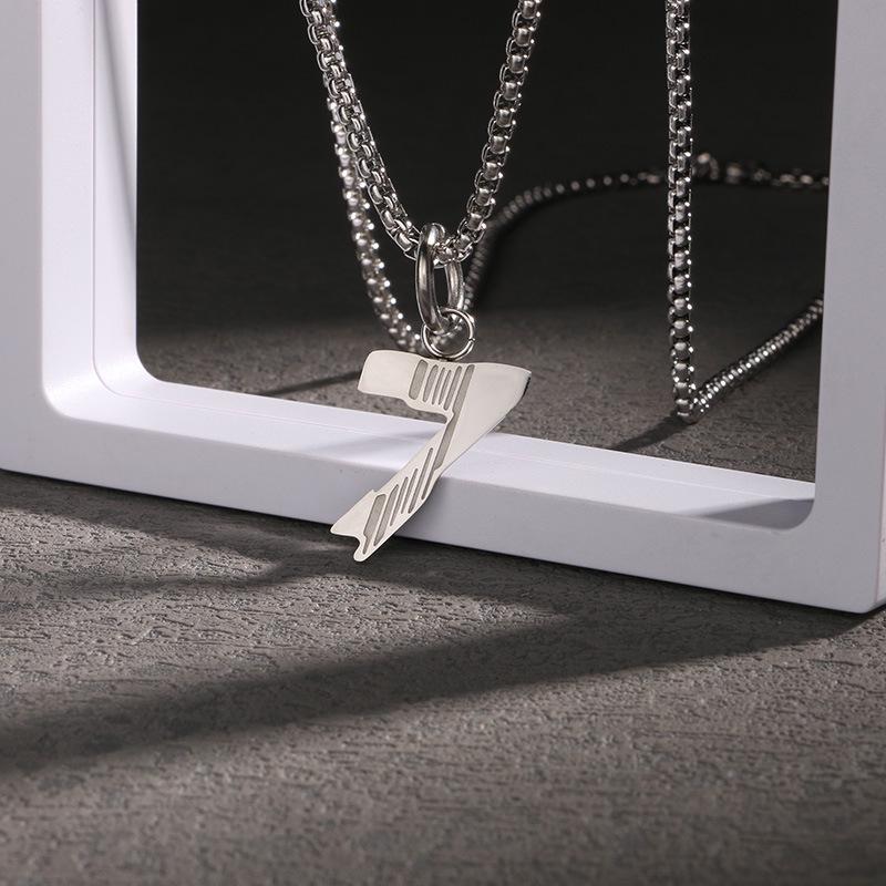 Men's Titanium Steel Hip Hop Pendant Necklace - Trendy, Non-fading Street Style