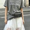 Rivet Waist Bag Belt, Women's Personalized Mobile Phone Bag, Punk Style Belt, Small Square Bag