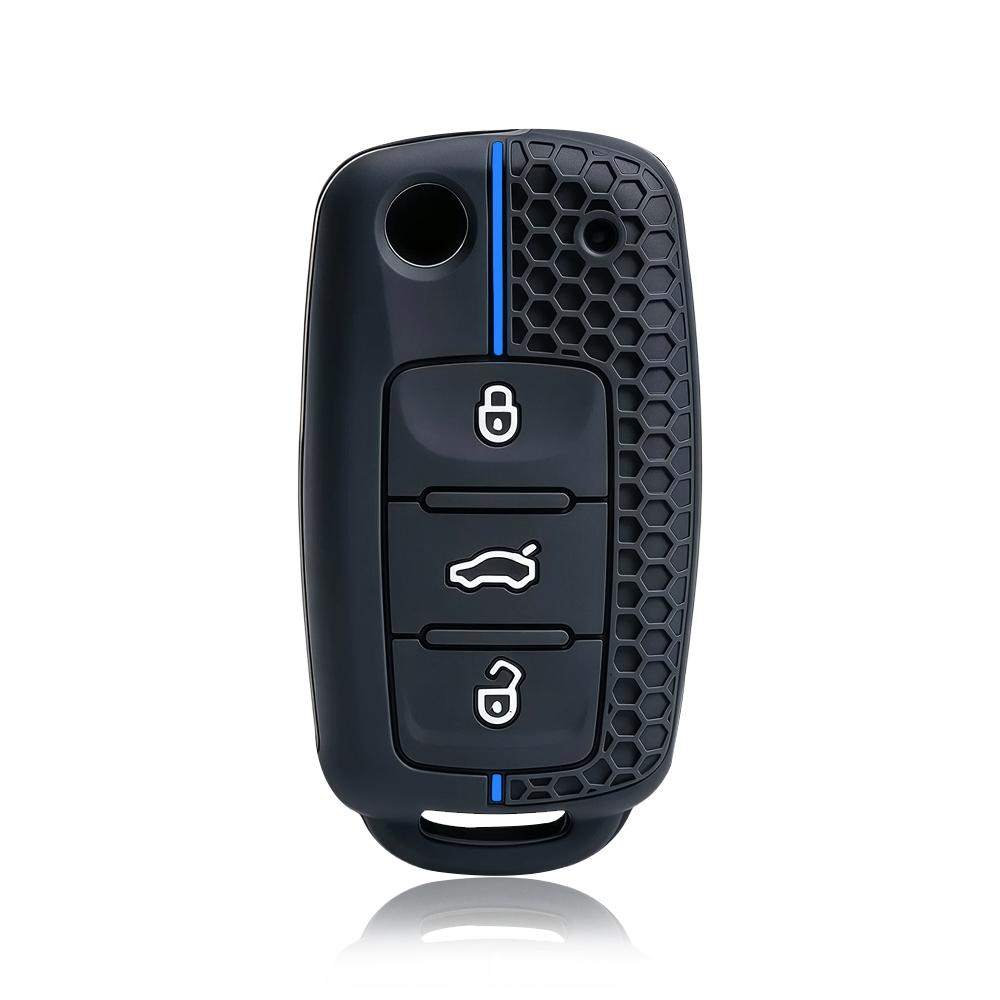 Keychain Protect For VW Passat Jetta Golf 6 7 Polo Caravelle For Skoda Octavia A5 Fabia Seat Arona Ateca Silicone Car Key Case