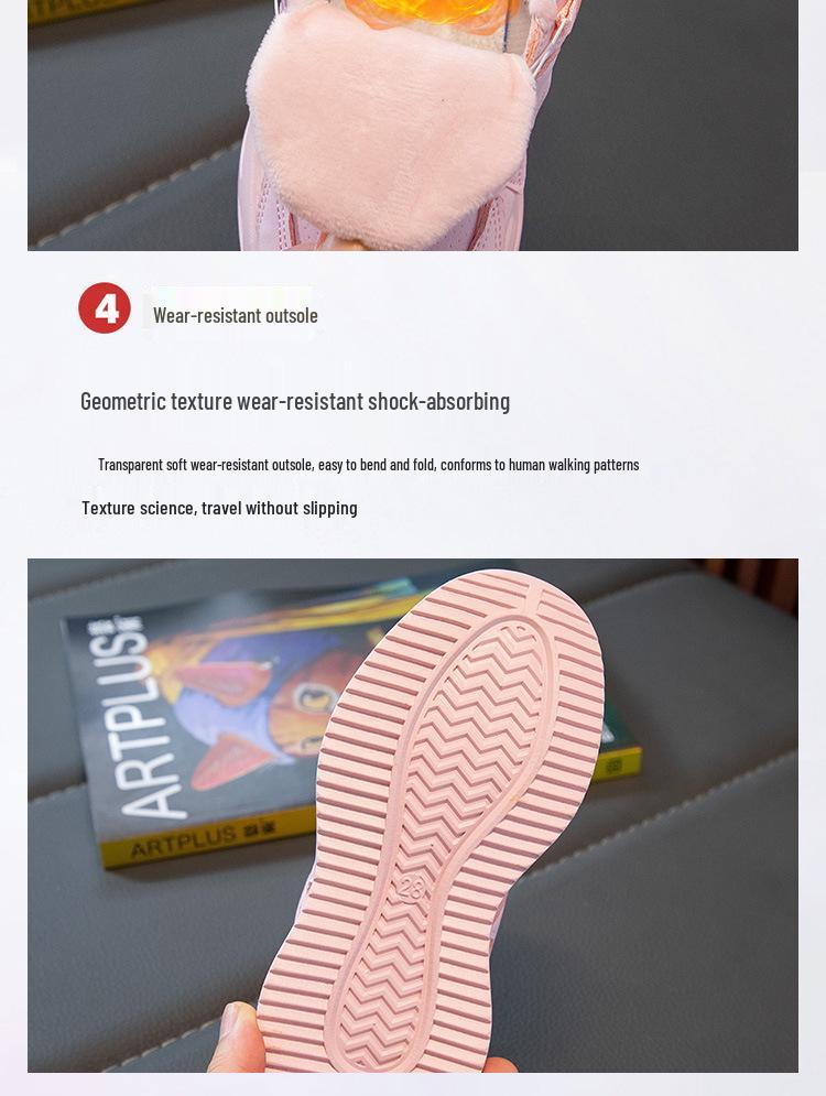 2024 Spring Girls' Spinning Button Sports Shoes - Trendy Dad Style, Soft Sole, White for Kids