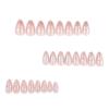 24 Pieces New Year's Wear Nail Almond Nail Piece Year of The Snake Metal Nail Art False Nail Star Moon Wear Nail Piece