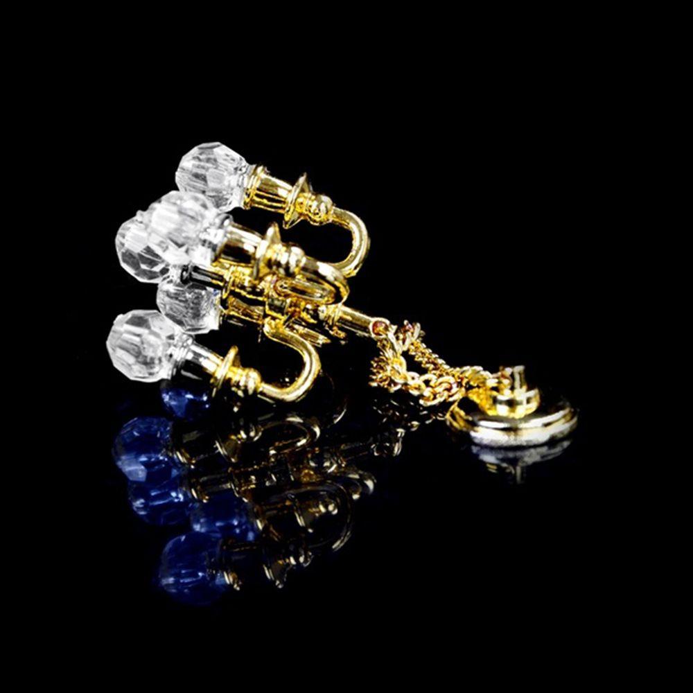 Playing House Doll Accessories Miniature Vintage Chandelier Dollhouse Ornament Ceiling Lamp Model