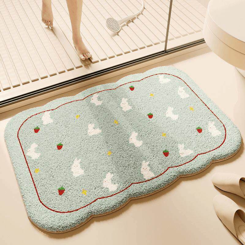 Imitation cashmere bathroom floor mat toilet toilet toilet door  absorbent foot mat household quick-drying carpet