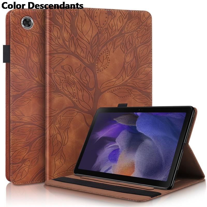 

Coque For Samsung Galaxy Tab A9 Case 8.7 inch Emboss Tree PU Leather Flip Cover for Funda Galaxy Tab A9 Tablet Case sm x110 x115 Tab A9 (8.7 inch) коричневый