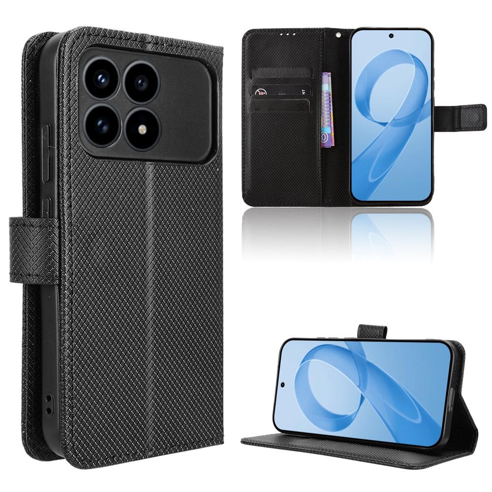 

Флип-кейсы для Xiaomi Poco F8 Pro / Redmi K90 из искусственной кожи, защита всего корпуса с [блокировкой RFID], чехлы-кошельки для телефона for Xiaomi Poco F8 Pro чёрный