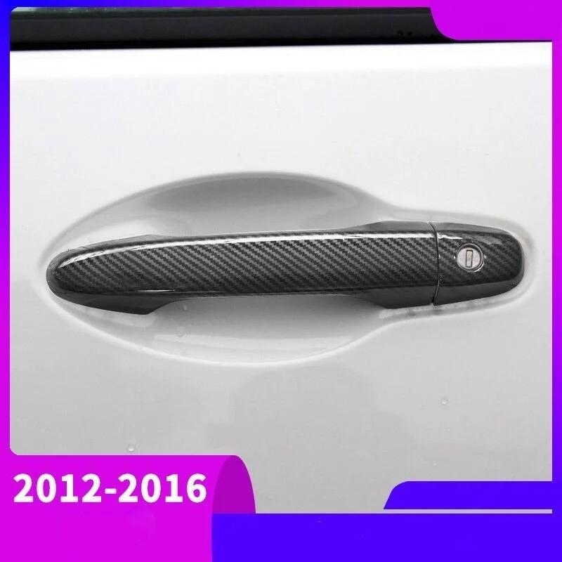 For Honda JADE 2014 2015 2016 2017 2018  ABS Chrome Carbon Fiber Black Door Handle Cover Trim Sticker Car Styling Accessory