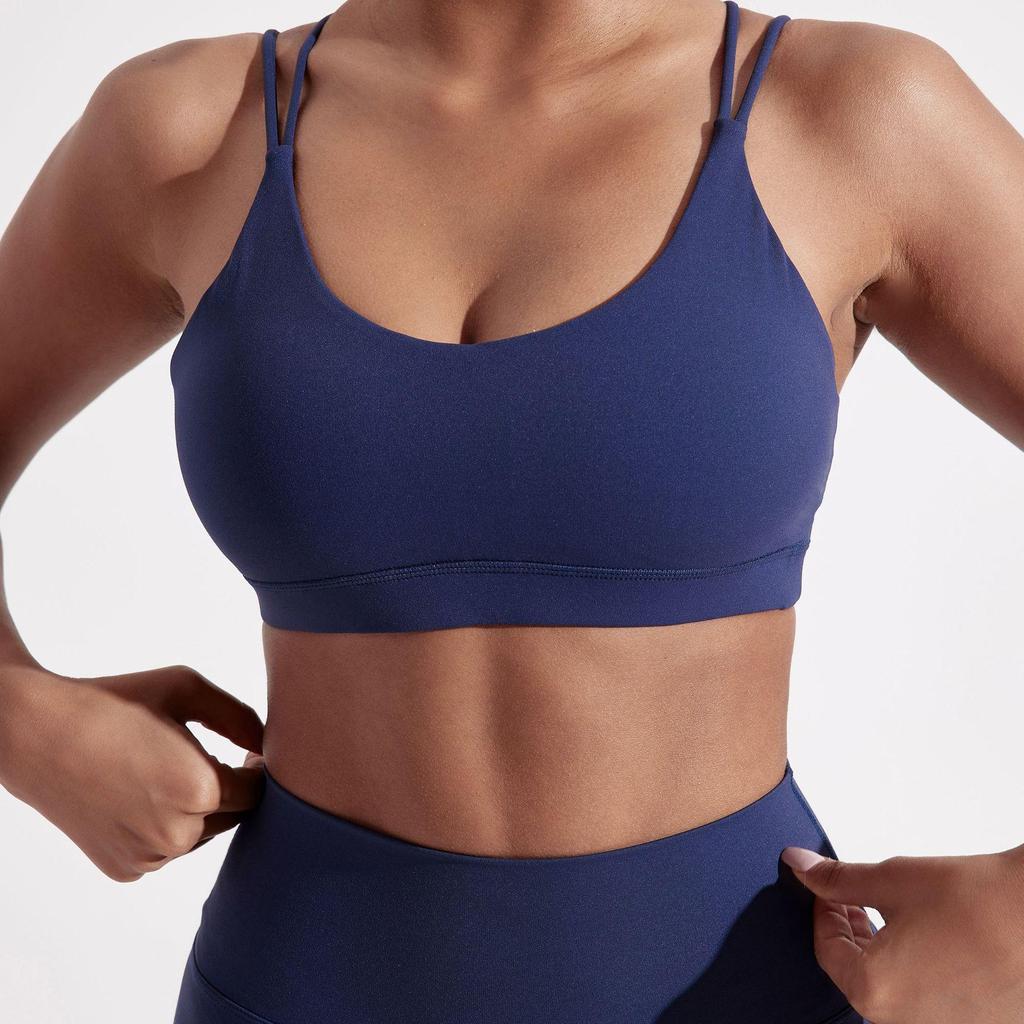 Nude Feel Shockproof Sports Bra and Quick-Dry Yoga Vest for Women