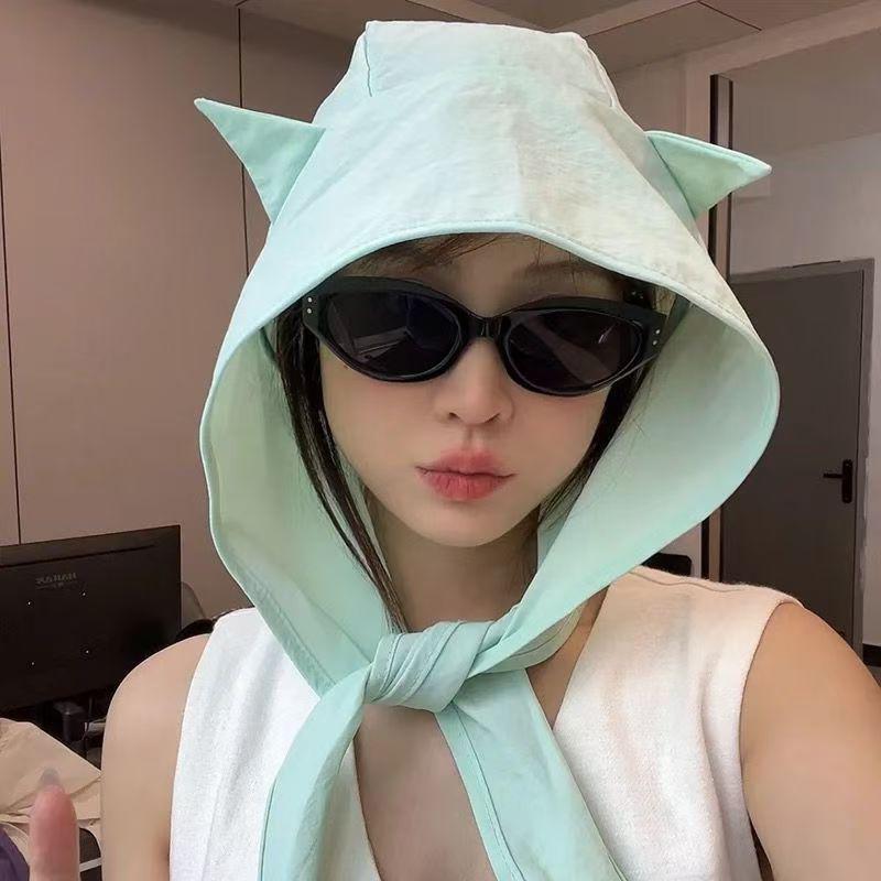 

Модная милая шляпа от солнца с ремешком в виде кошачьих ушек, защита от солнца, быстросохнущая для женщин