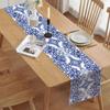 Blue and White Porcelain Tabletop Flag, Chinese Pattern Dining Mat, Living Room Dining Table Decoration, Tablecloth, Tablecloth