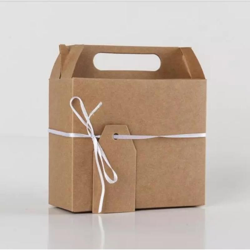 

12 шт. коричнево-белых подарочных картонных коробок для подарков на свадьбу, коробка для подарков на детский душ, упаковка kraft
