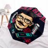 1PC Barber Shop Vintage Style Automatic Umbrella - Suitable Travel Outdoor Portable Umbrella Birthday Gift Daily Essentials