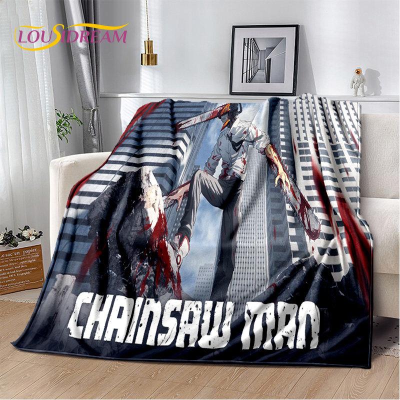 Anime Chainsaw Man Denji Cartoon Soft Plush Blanket,Flannel Blanket Throw Blanket for Living Room Bedroom Bed Sofa Picnic Cover