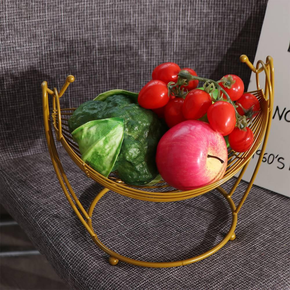 Hammock Shaped Fruit Vegetable Basket Iron Wire Display Tray Hollow Kitchen Accessories Snack