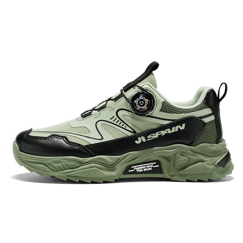 

Light outdoor mountaineering men s shoes new breathable lace-up-free sports shoes casual thick-soled work 44 армія зелений колір