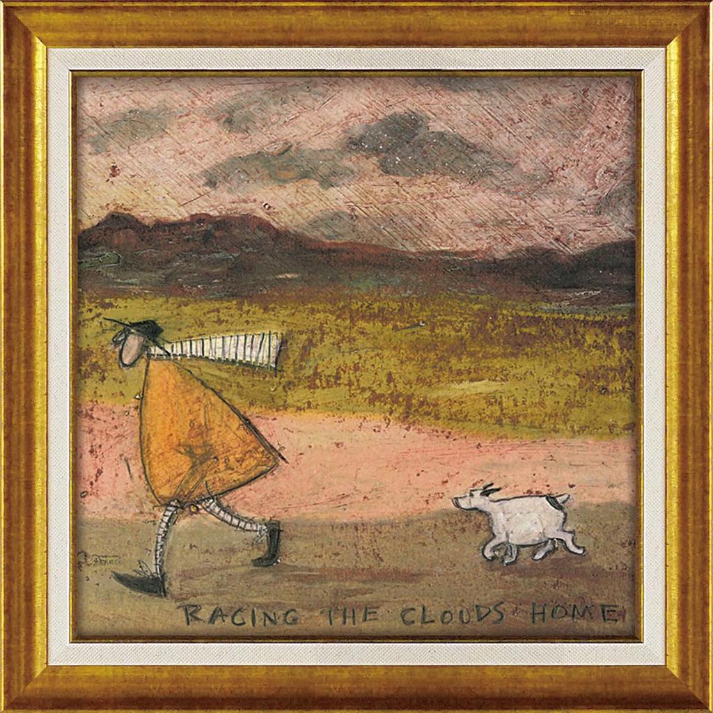 YouPower Sam Toft Gel-Coated Square Art Frame, Medium Size, "Race To the Clouds