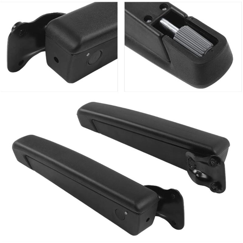 Flexible Position Vehicle Armrest Turning 90° Angle Driver Comfort Support PU Leather Cover Strong Build Works With Specific Cars