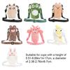 Cute Cartoon Cup Cover Kids Drinking Bottle Protective Cover Strap Lanyard Buckle Adjustable Plush Insulation Cup Case