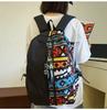 Creative Graffiti Backpack Men and Women Fashion Personality Middle School Student Backpack Lightweight Large Capacity Junior High School Student Sch