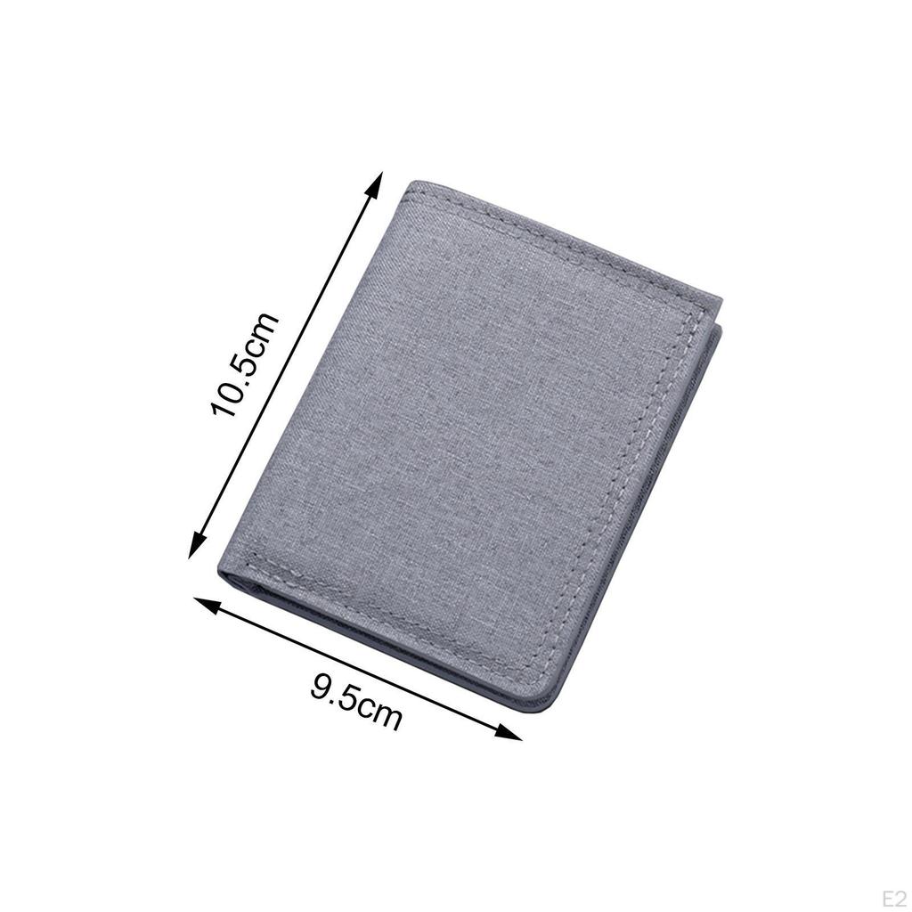 Men Canvas Wallet Short Money Bag Casual Style Clutch Case Bifold
